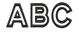 Block Outline font example